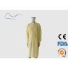 Buy cheap Yellow Disposable Isolation Gowns Knitted Cuffs Style For Hospital 115 * 137CM from wholesalers