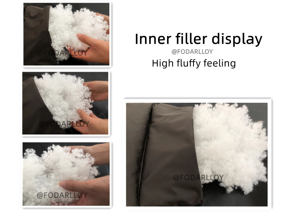 FODARLLOY New thickened high-end fashion hooded warm long-sleeved mid-length cotton-padded coat