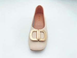 Quality Women white comfort loafers with low-cut low heel with genuine leather wholesale