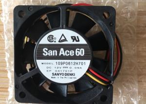 Quality 109P0612H701 60x15mm 12V Tachometer Sanyo Denki DC Motor Fan wholesale