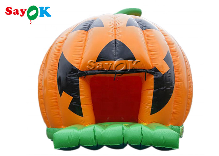Child Tarpaulin Halloween Inflatable Pumpkin Bouncer For Party