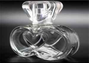 Quality 50Ml Heart - Shape Clear Glass Perfume Bottles , Empty Perfume Bottles wholesale