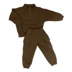 Half Zipper Fleece Tracksuit Set 300gsm Toddlers Winter Warm Sweatshirt With 3D