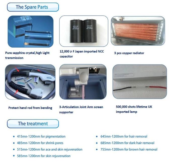 Permanent SHR Hair Removal Machine 3500W IPL Peak Power Skin Rejuvenation