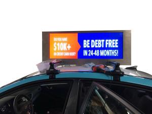 Quality Tax Top Display Outdoor LCD Digital Signage Windows System 3G Split Screen wholesale