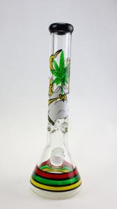 Quality 16 Inch Height 9mm Glass Water Pipes bubbler oil rig bong For Adult wholesale