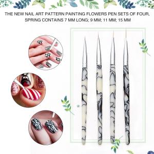 Quality 3D Tip DIY Nail Painting Brush Acrylic UV Gel Flower Line Grid Nail Marble Pen wholesale