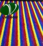 25mm Colorful Artificial Grass / Purple Fake Grass 16800 Density Ornamental