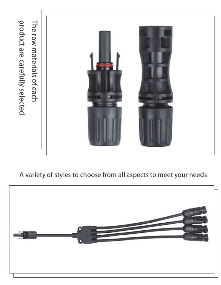 MC4 Solar Photovoltaic Pv Cable Connector With Fuse For Solar System