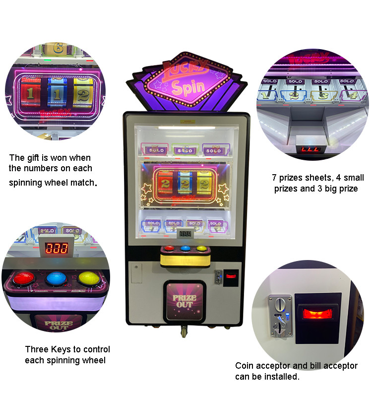 Lucky Spin Lottery Prize Arcade Machine For Skill Game Amusement