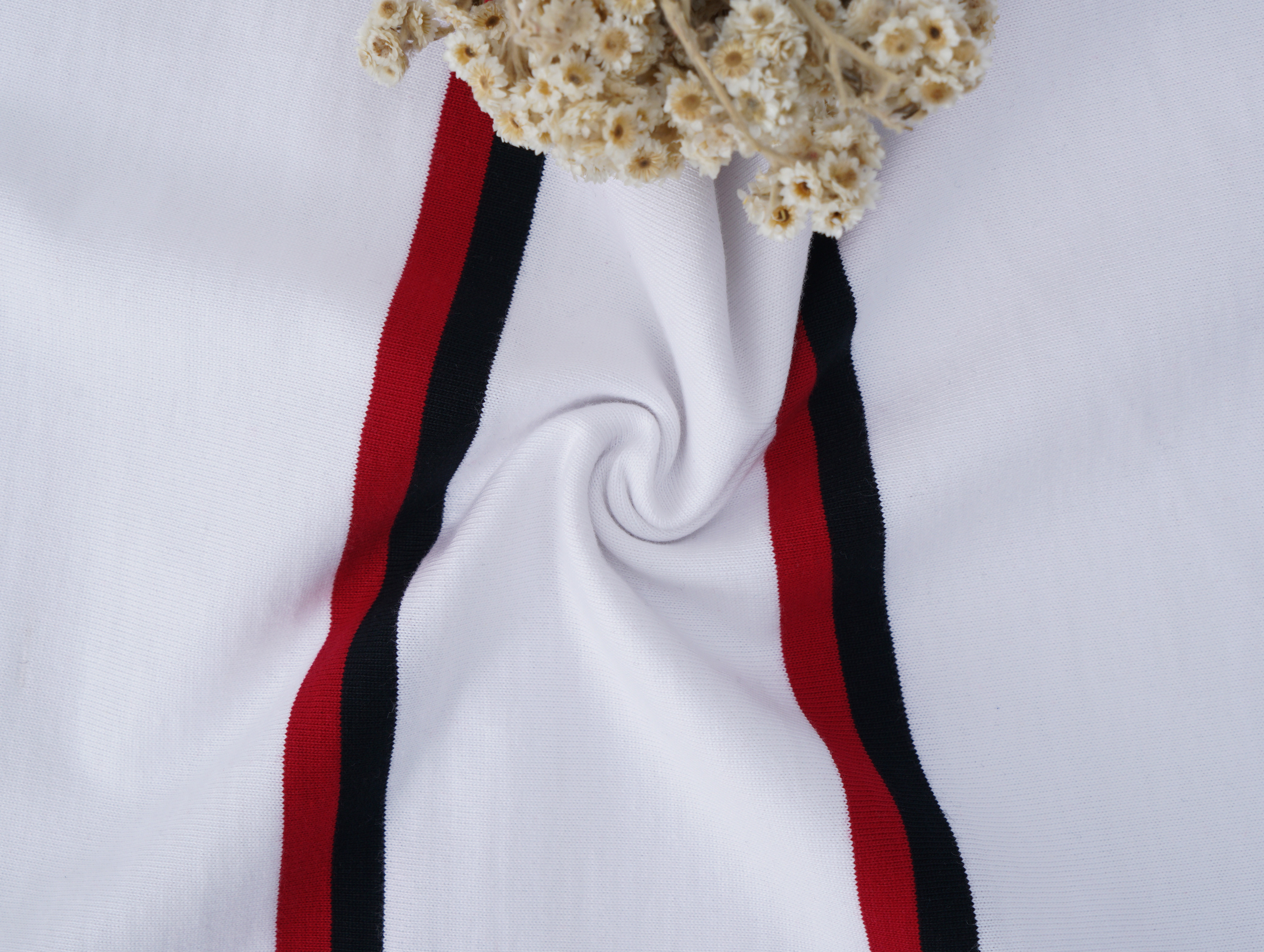 High Quality And Not Easy To Deform Breathable And Refreshing Striped Knit Fabric For Polo Shirt