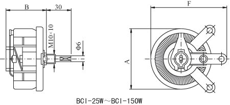 Porcelain Disk Variable Resistor BC1 Type Rotor Threaded Resistor