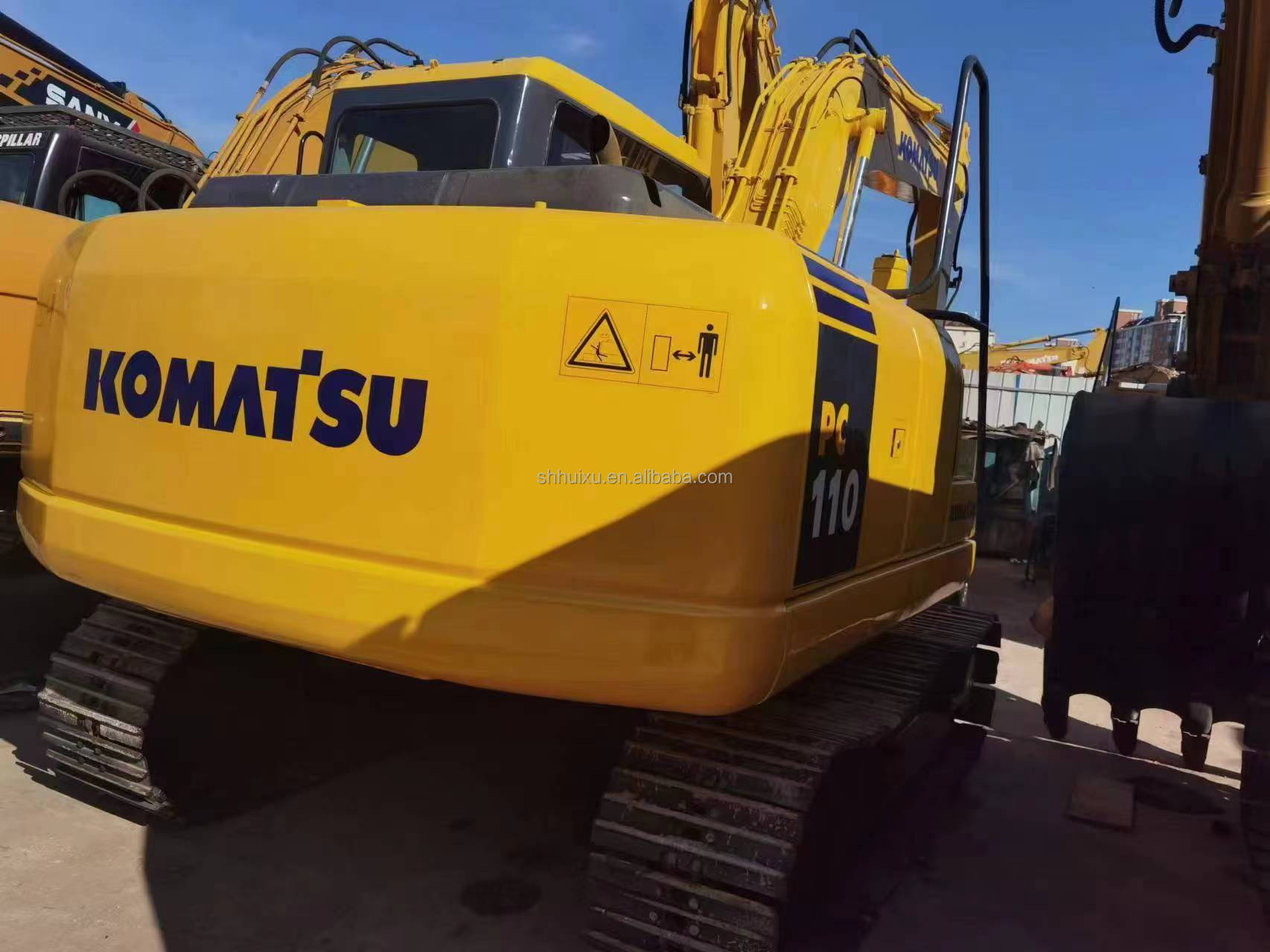 Hand used earth digger Komatsu PC110 used machinery hand used post hole diggers second hand diggers for sale