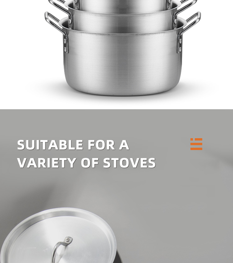 Hot Selling Kitchen Cooking Pot 5 PCS 7 PCS Cookware Sets Aluminum Soup Pot Set With Lid