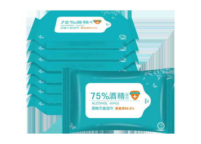 10PCS 75% Alcohol Alcohol Cleaning Wipes Hand Antibacterial Wet Wipes