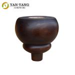 Vintage Furniture Legs solid round shape dark Wood Sofa Feet