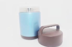Quality 1.8L Food grade stainless steel container flask round shape food warmer lunch box with plastic lid wholesale