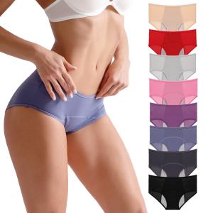 Quality Eco-Friendly Bamboo Viscose Fabric Cool 3 Layers Female Leakproof Period Panties wholesale