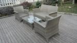 4pcs PE cane pool furntiure
