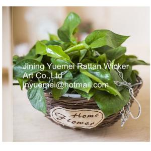 Quality China manufacturer wicker garden baskets wicker baskets plant wall stick wholesale