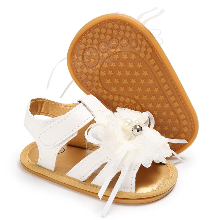 New designed Sandals Anti-slip Flower Wedding party Princess Toddlers Baby shoes