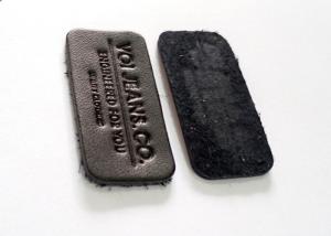 Quality Eco - Friendly Dark Brown Embossed Leather Patches For Clothing wholesale