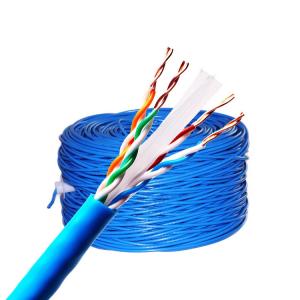 Quality Gold Plated Connector Cat6 Cable Roll 305m Internet Cable Roll CMX Fire Rating wholesale