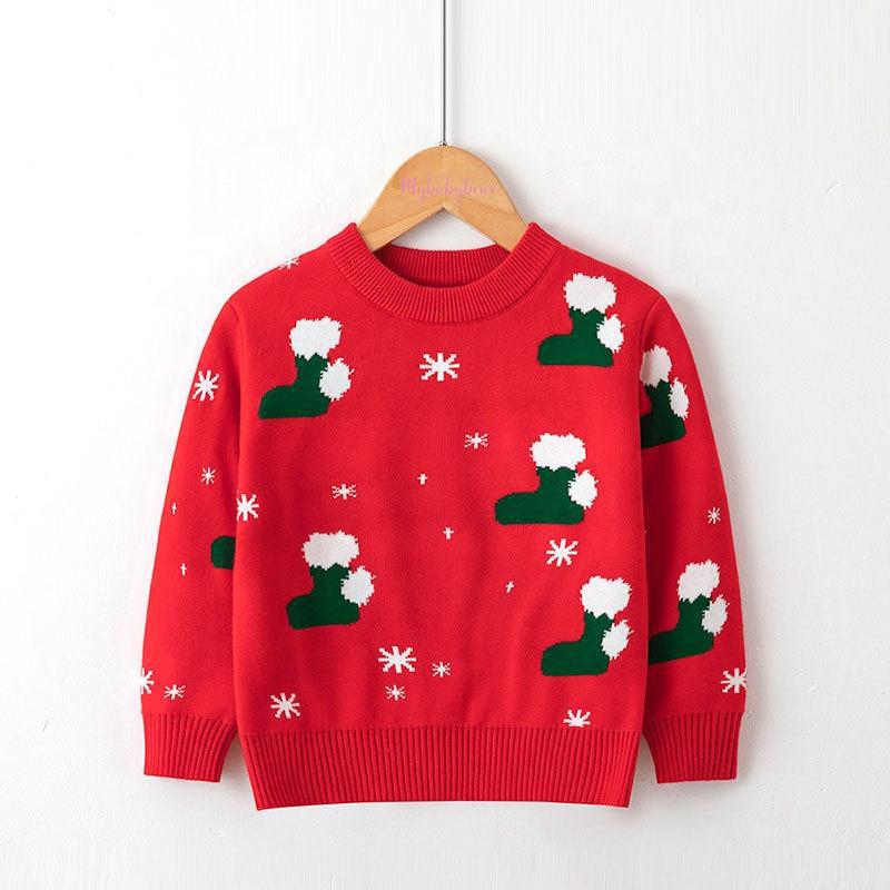 New Design Knit Christmas Kids Pullover Sweater Elk Boys Sweaters