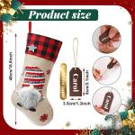 Christmas Stockings 4 Pack 18 inch Large Kids Stocking Bags Hanging Socks for