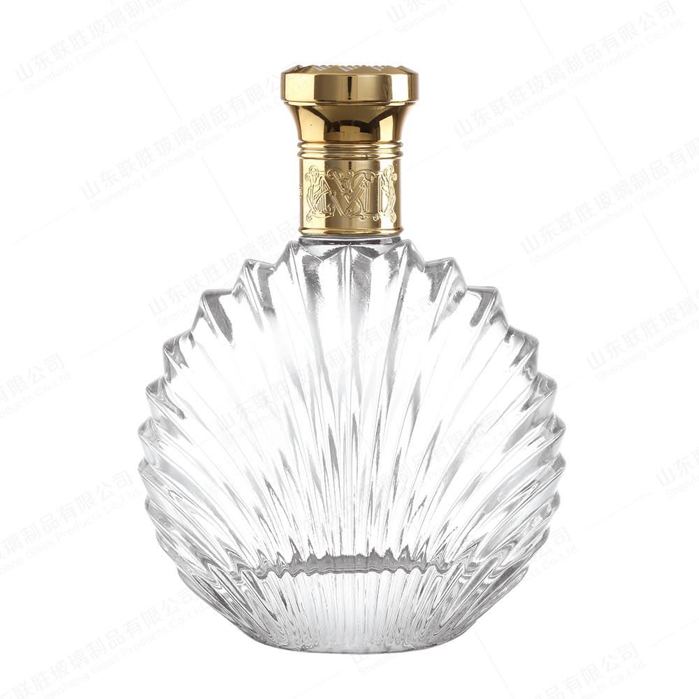Clear Most Popular Style White Gin Wine Liquor Brandy Glass Bottles with Rubber Stopper