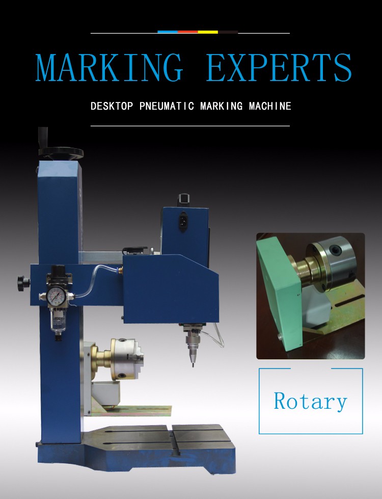 Desktop Design Dot Peen Pneumatic Metal Stamping Machine High Engraving Speed