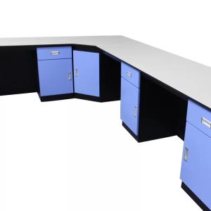 Quality Solid Physiochemical Board Laboratory Island Bench Steel Sheet Science Lab Desk wholesale