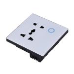 10A White Glass Wall Sockets Waterproof