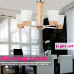 2014 August NEW oak wood ceiling lamp pendant lamp glass lampshade residential