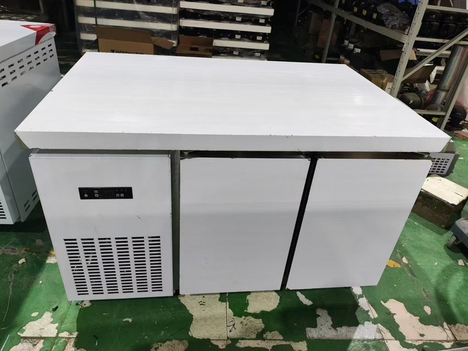 1.2M Commercial Undercounter Chiller Refrigerator Workbench For Kitchen Guangzhou Factory Stainless Steel Worktable