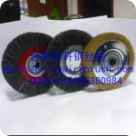 Crimped wire wheel brush for machine