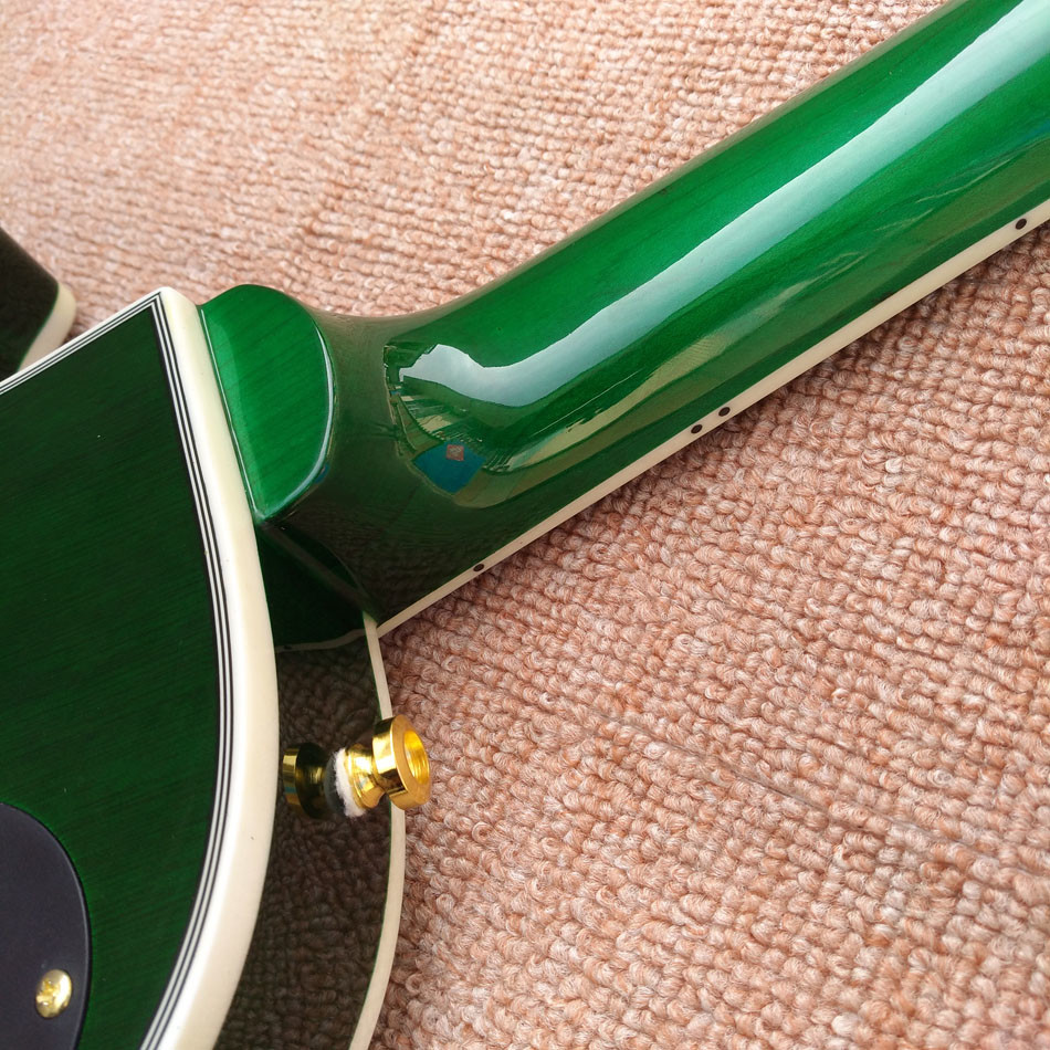 New style high-quality custom LP electric guitar, Green Flame Maple Top electric guitar with Gold hardware