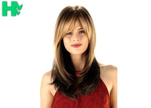 Quality Fashion Long Side Bang Long Synthetic Wigs Highlight Color Wigs For Women wholesale