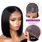 Wear and Go Glueless Wig Bob Straight Pre Cut Lace 4x4 Front closure Human Hair