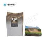Plastic Stand Up Aluminum Foil Side Gusset Flat Bottom Coffee Bean Bag