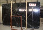 Smooth Nero Margiua Natural Marble Stone Slab Flooring 12" X 12" X 3 Size