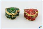 Wholesale Enamel Heart Shape Trinket Box Two color Jewelry Box SCJ944