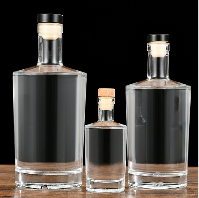 Rubber Stopper Sealing Type Glass Bottle 750 ml for Brandy Shape Wine