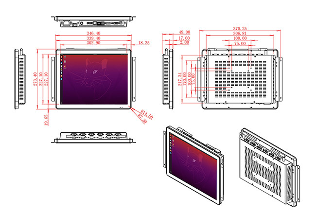15-Inch Linux Industrial Console for Building Automation, Manufacturing Data Displays, Exhibition Booths, and Traffic Systems
