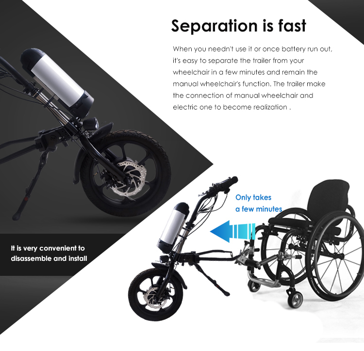 New disabled chair sports electric attachment for a wheelchair
