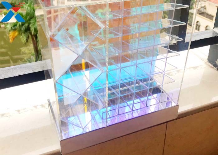 46 Holders Acrylic Cosmetic Box Mirror 7 Floors Organizer Storage Box