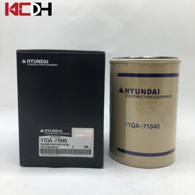 Hyundai Excavator Engine Parts Fuel Water Separator Diesel Filter 11QA-71040