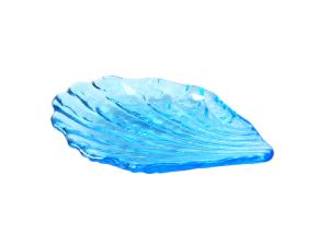 Quality Solid Colored Lead Free Glass 15cm Vintage Shell Shape Glass Plate wholesale