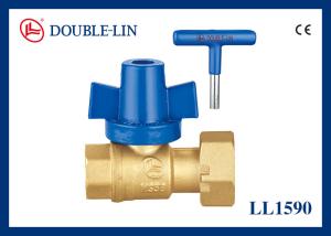Quality Female / Female Revolving Nut With Lockable Handle Brass Ball Valve wholesale