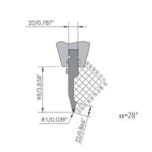 Quality Metallic Wila Press Brake Tooling Brake Punch HRC48-52 wholesale